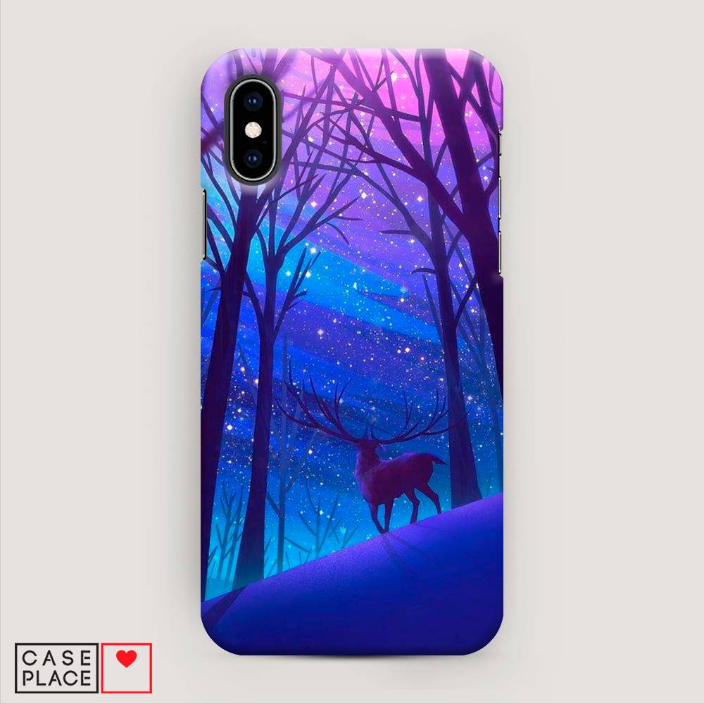 

Пластиковый чехол "Северный олень" на Apple iPhone X (10), 11020-1