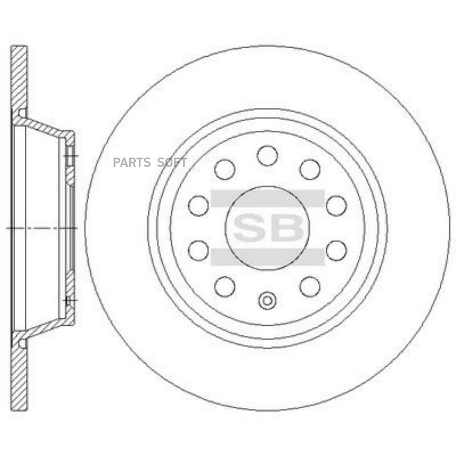 

Диск Тормозной, Задний Sangsin brake арт. SD5414