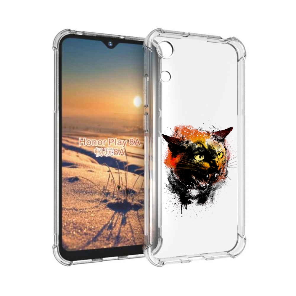 

Чехол бампер MyPads сиамский кот для Honor 8A., Прозрачный, Tocco
