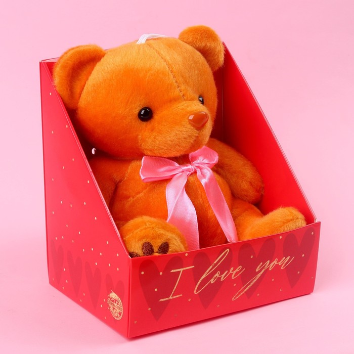 фото Мягкая игрушка milo toys i love you, 20 см, коричневый