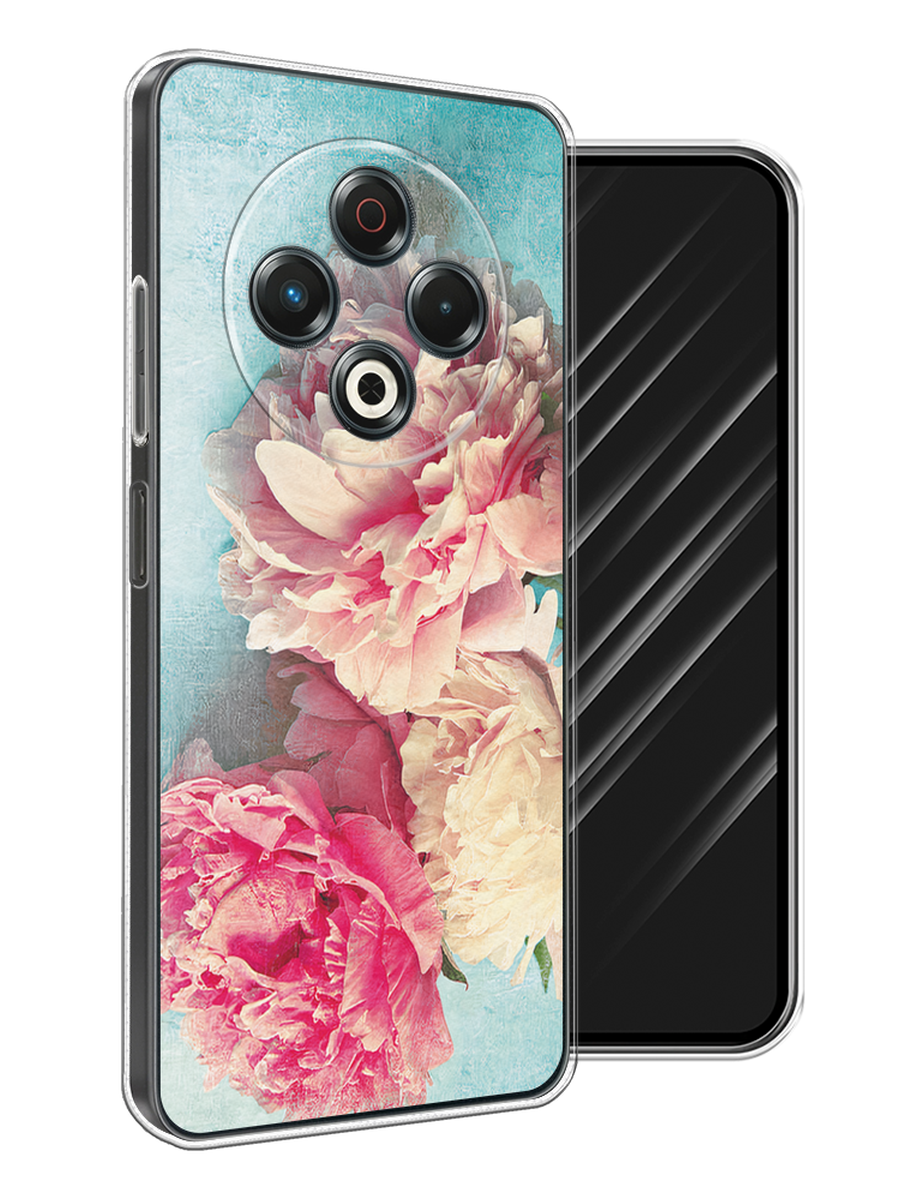 

Чехол Awog на Tecno Spark 30 "Пионы new", Бирюзовый, 309150-1