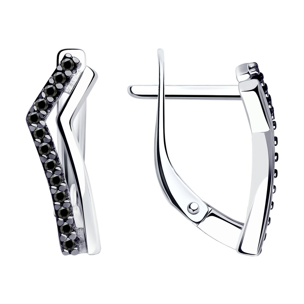 

Серьги из серебра с фианитом Diamant 94-120-01595-1, 94-120-01595-1