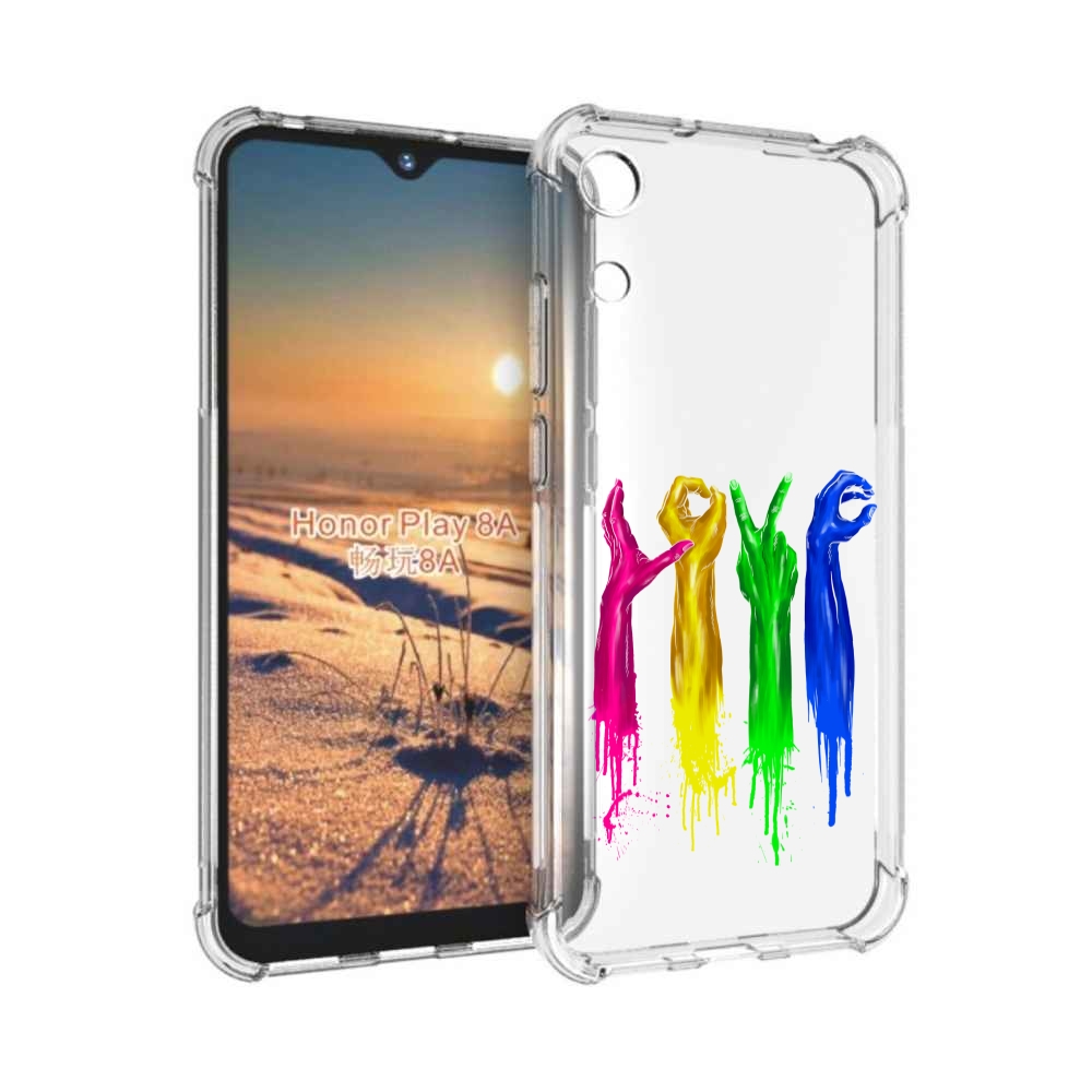 

Чехол бампер MyPads яркие руки love для Honor 8A., Прозрачный, Tocco