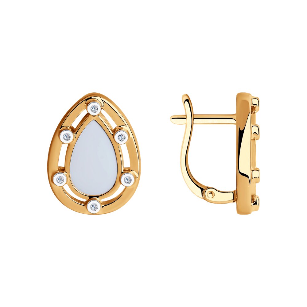 

Серьги из серебра Diamant 93-120-01592-1, фианит, 93-120-01592-1