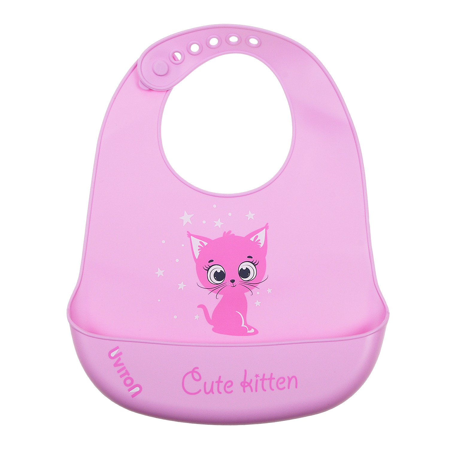 

Силиконовый нагрудник Uviton Kitty (розовый)