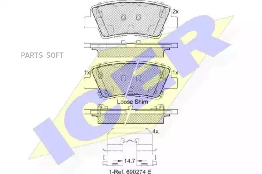 

Колодки Задние Hyundai/Kia/Ssang Yong Icer 182036 Icer арт. 182036