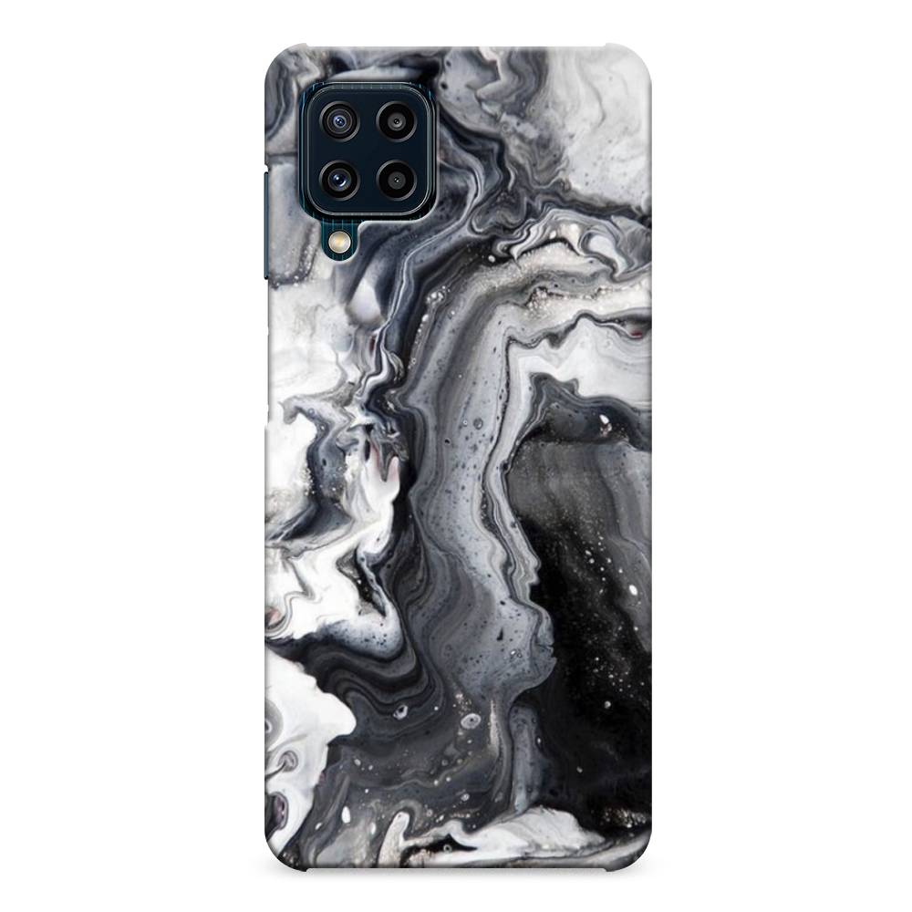 

Пластиковый чехол "Бело-черные сложные полосы" на Samsung Galaxy M32