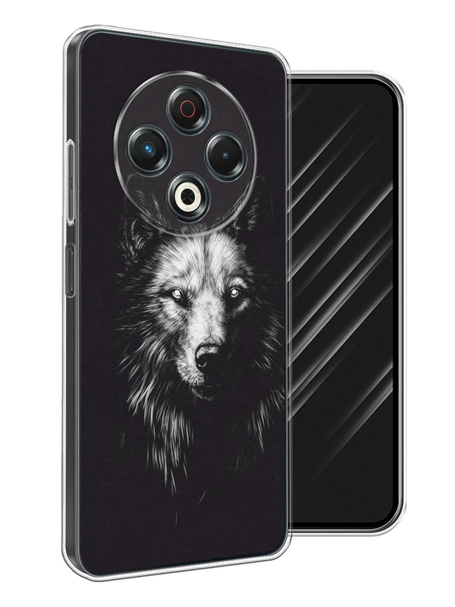 

Чехол Awog на Tecno Spark 30 "Волк черно белый", Серый;бежевый;белый, 309150-1