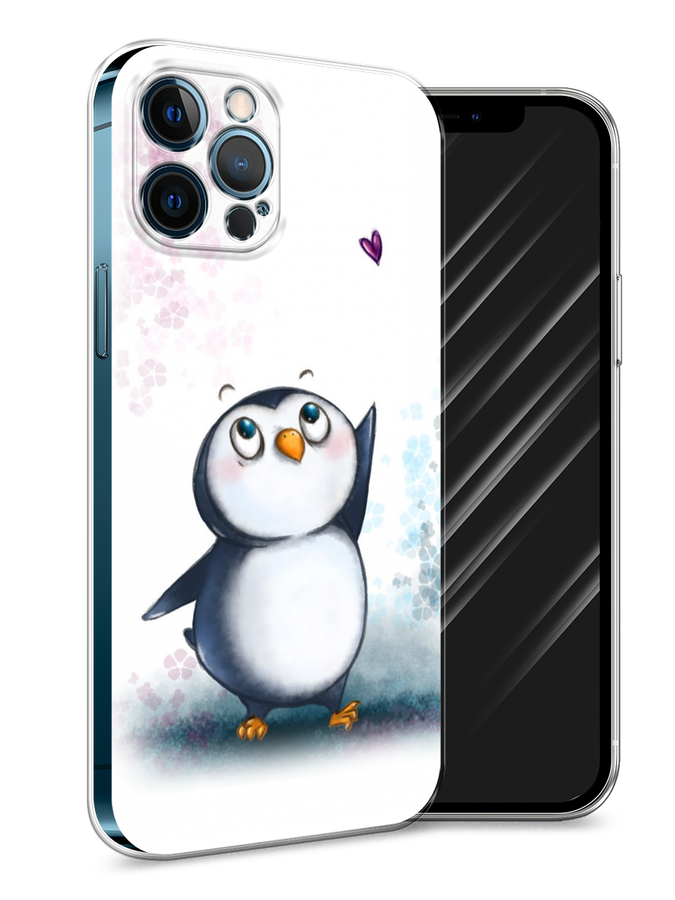 

Чехол Awog на Apple iPhone 12 Pro Max / Айфон 12 Pro Max "Пингвин и сердечко", Разноцветный, 12750-1