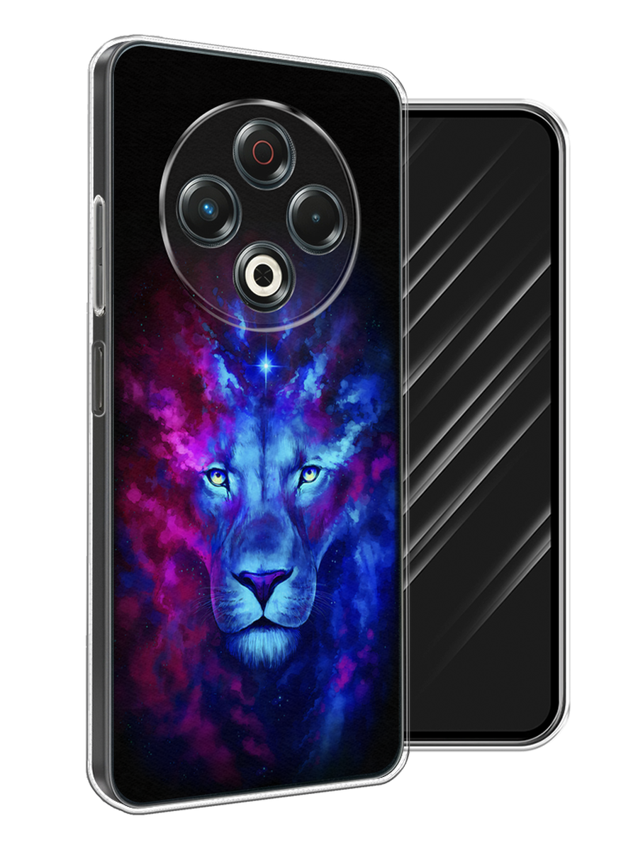 

Чехол Awog на Tecno Spark 30 "Космический лев", Голубой, 309150-1