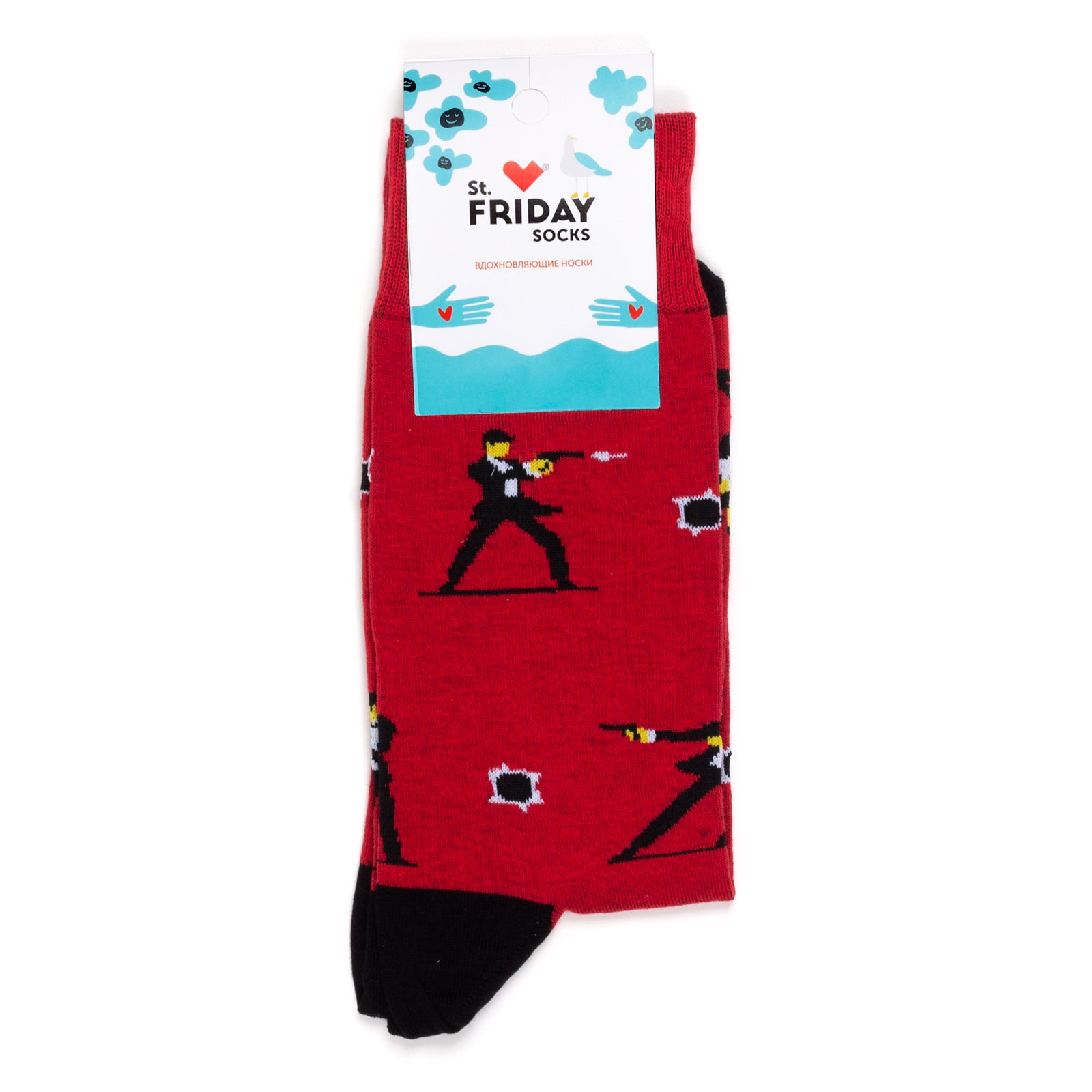 Носки унисекс St. Friday Socks Лицензия на безупречность красные 38-41