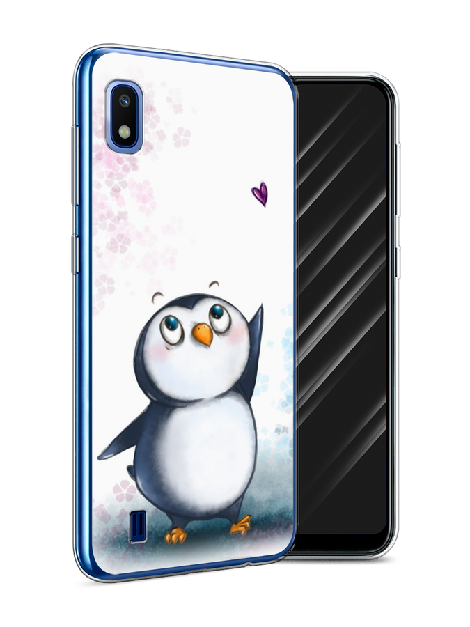 

Чехол Awog на Samsung Galaxy A10 "Пингвин и сердечко", Разноцветный, 27950-1