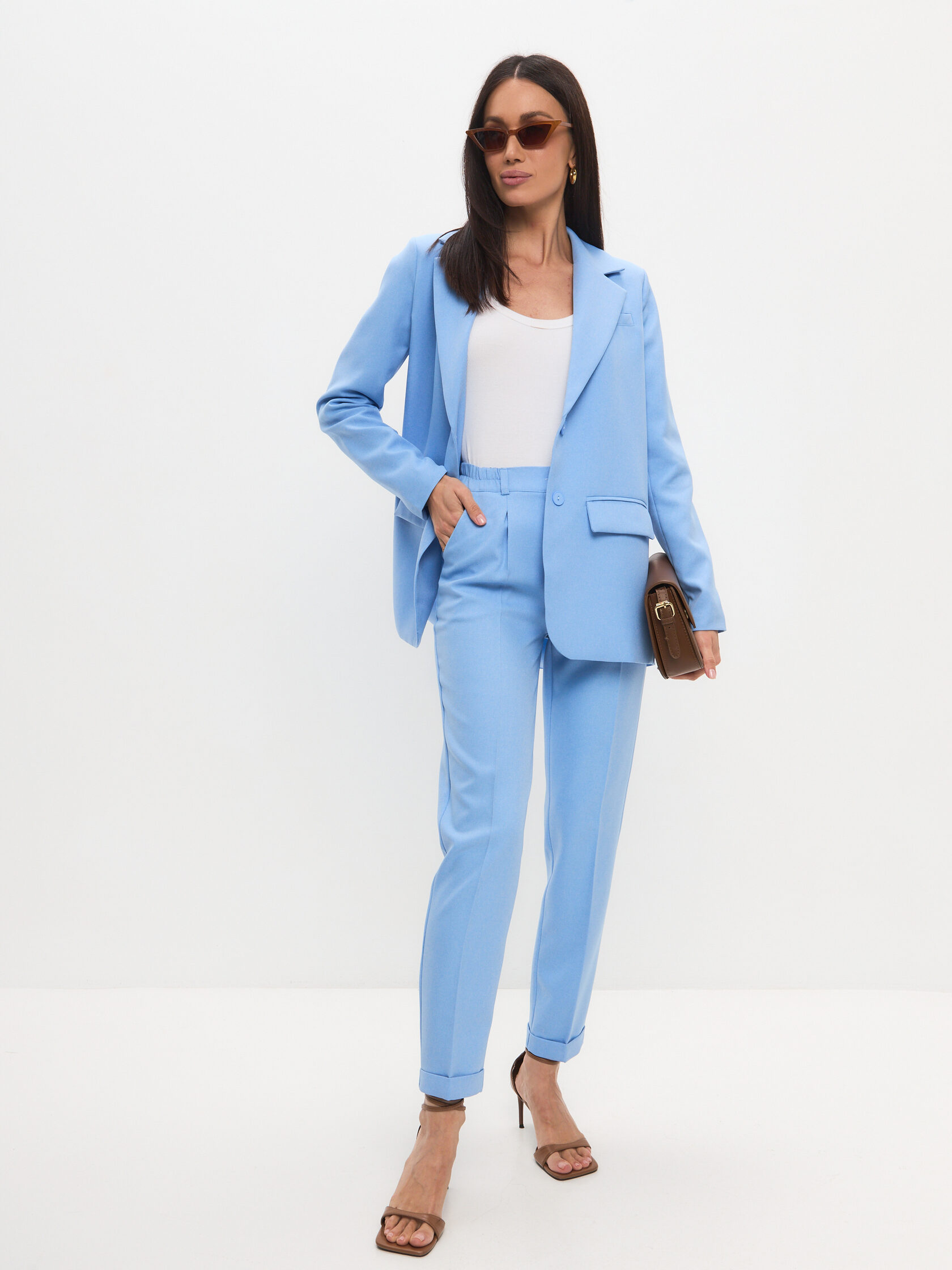 

Костюм женский DAZZLE STYLE Белла голубой 48 RU, Белла