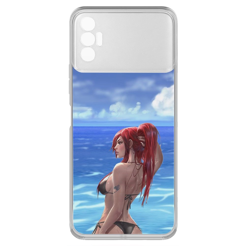 фото Чехол-накладка krutoff clear case купальник женский для tecno spark 8p