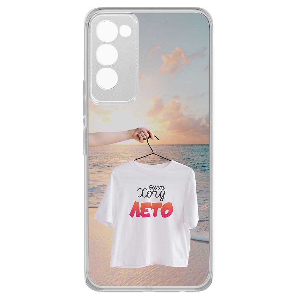 фото Чехол-накладка krutoff clear case футболка женская для tecno camon 18p