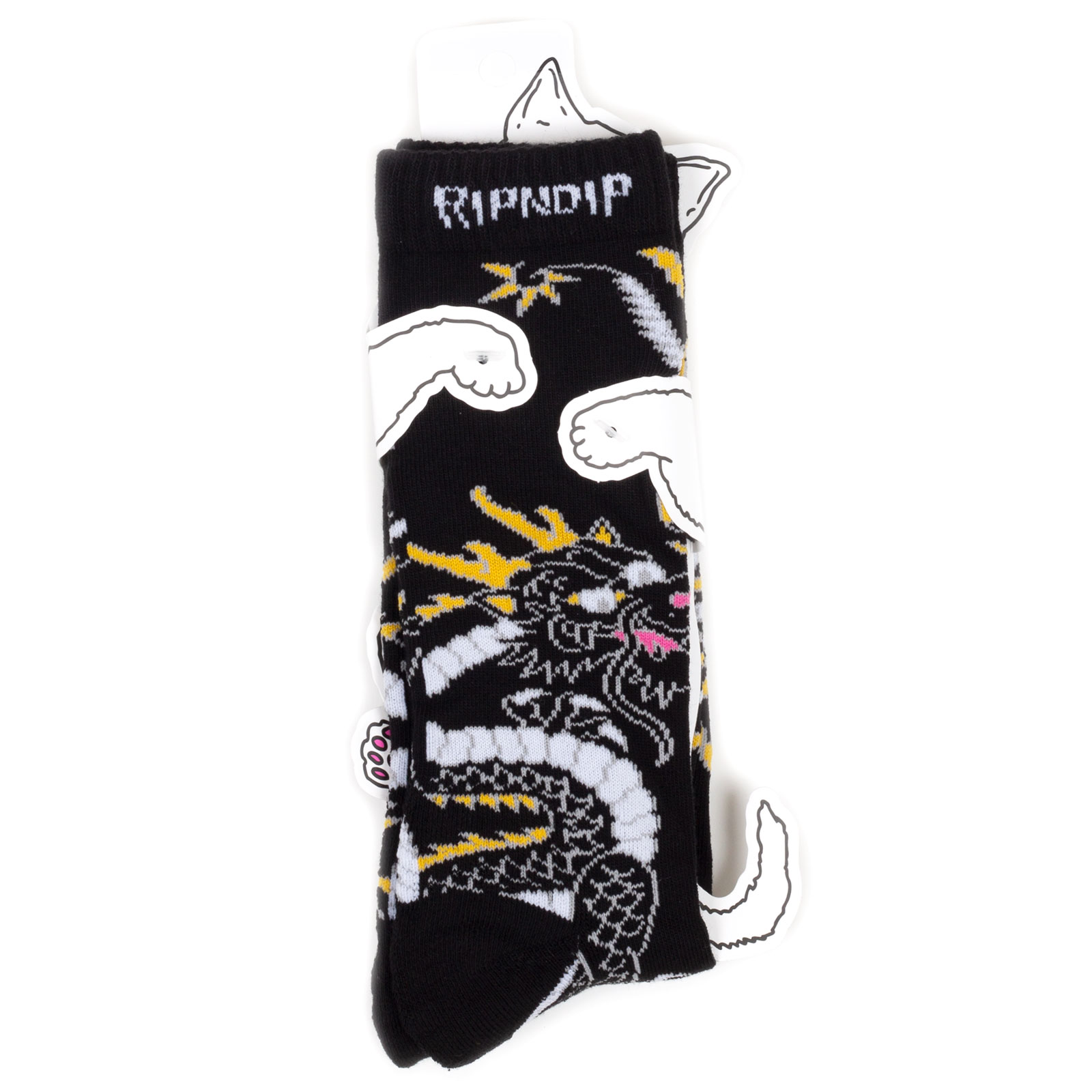 Носки унисекс Ripndip Ryu черные one size 3690₽