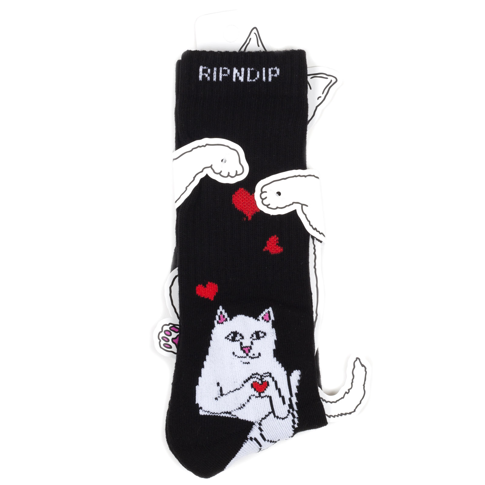 Носки унисекс Ripndip Nermal Love черные one size 3690₽