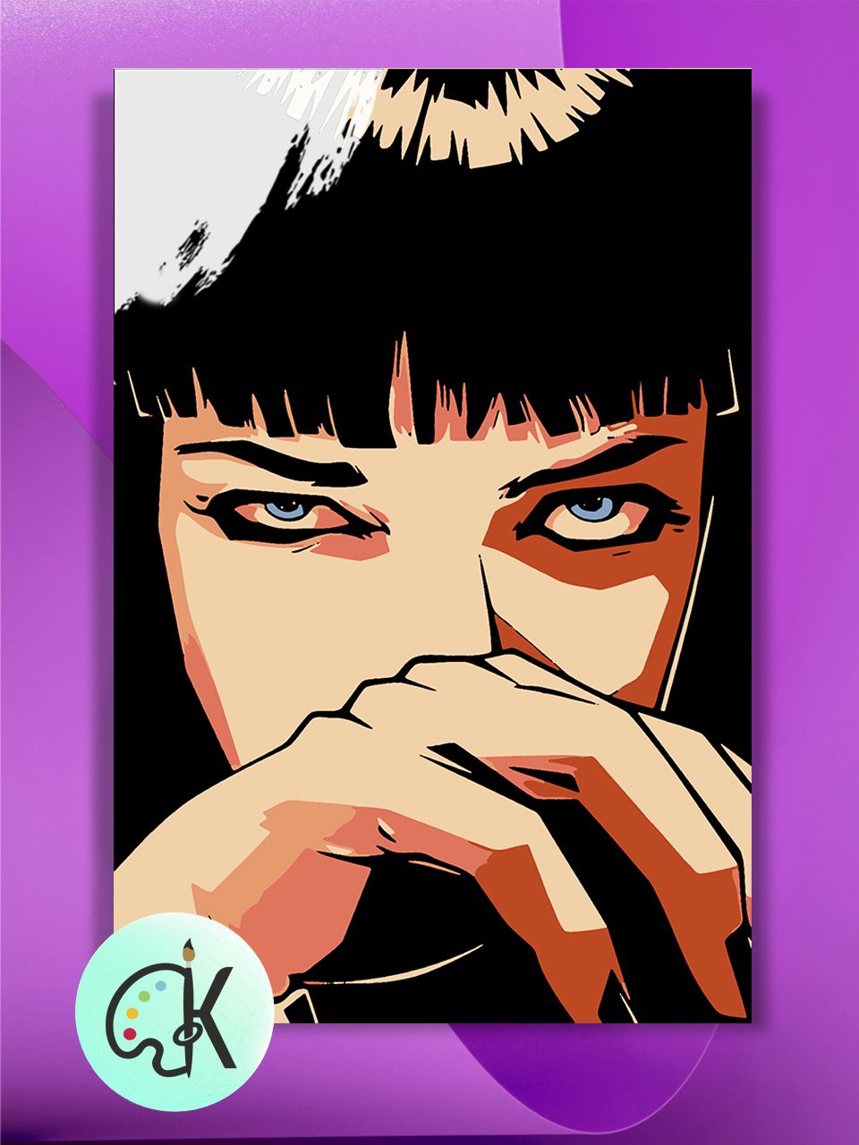 Картина по номерам на холсте Культура Цвета Мия Криминальное Чтиво, 40 х 60 см