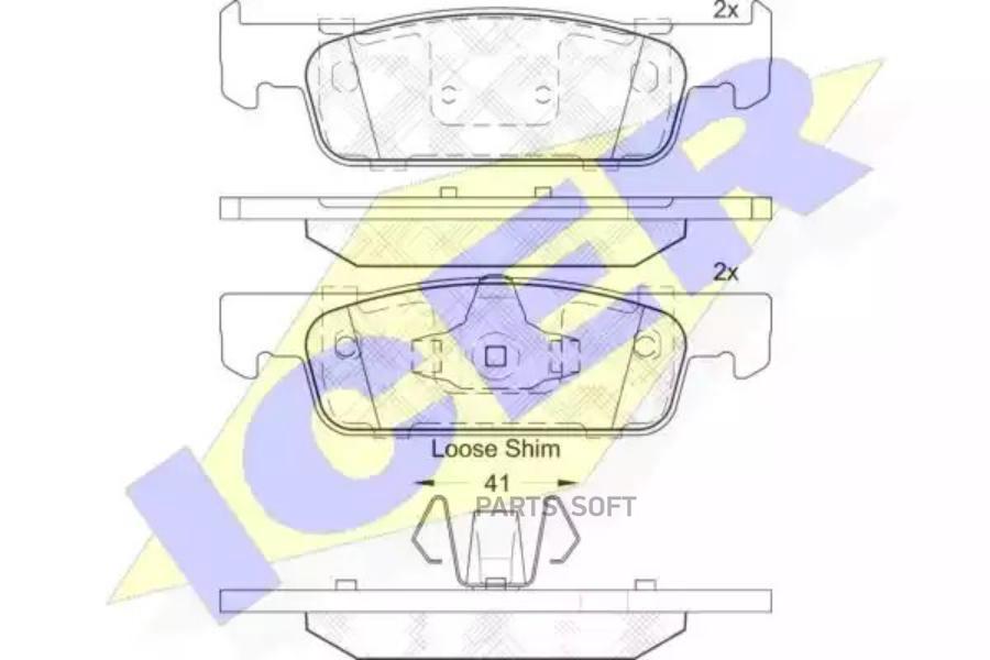 

Колодки Передние Renault Logan Ii/Sandero Ii 2013-> Icer 182115 Icer арт. 182115