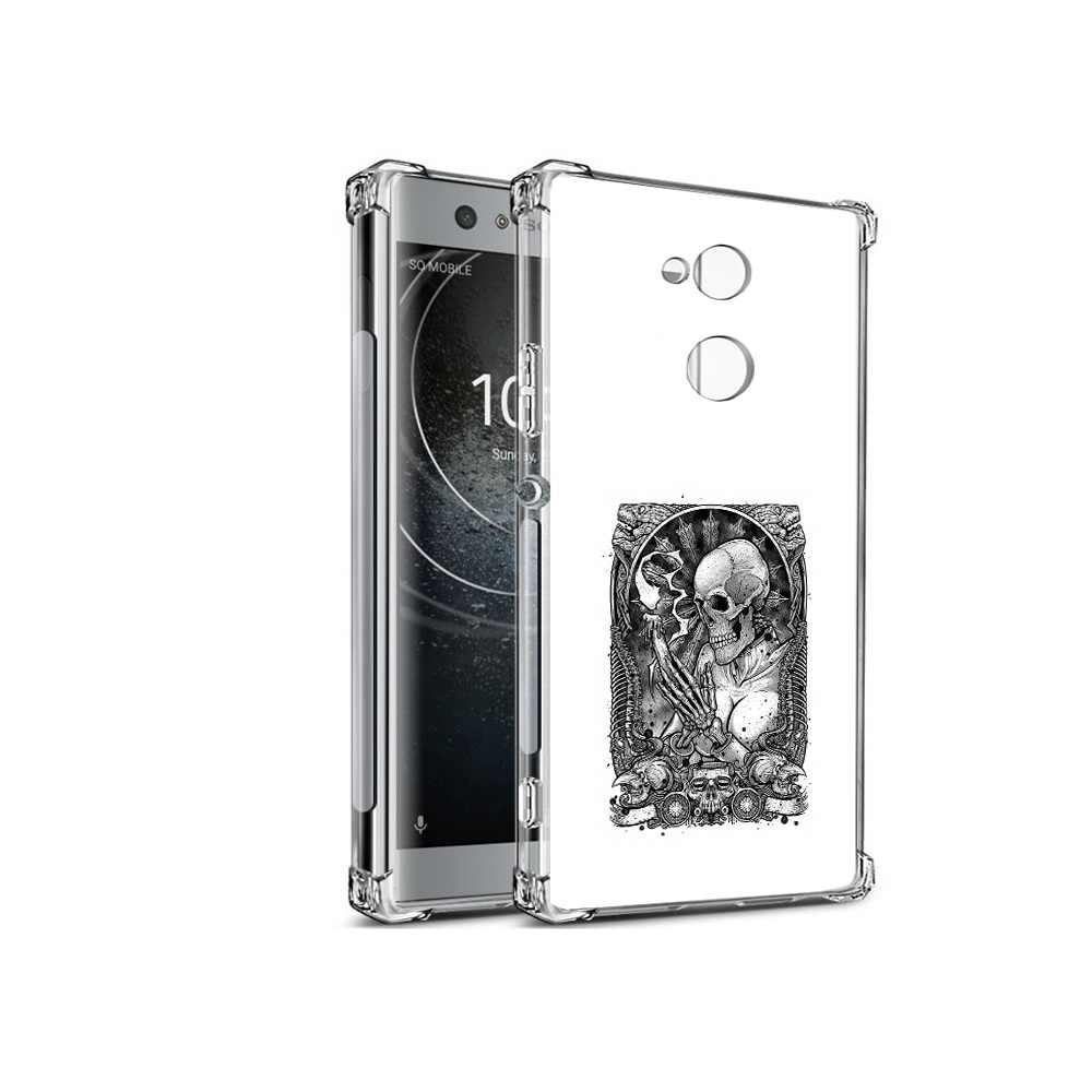 

Чехол MyPads Tocco для Sony Xperia XA2 девушка скелет (PT99627.238.316), Прозрачный, Tocco