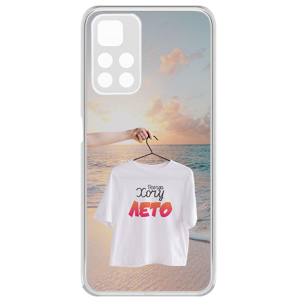 фото Чехол-накладка krutoff clear case футболка женская для xiaomi redmi note 11 pro+ 5g