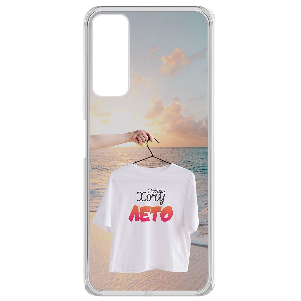 фото Чехол-накладка krutoff clear case футболка женская для tecno camon 17p