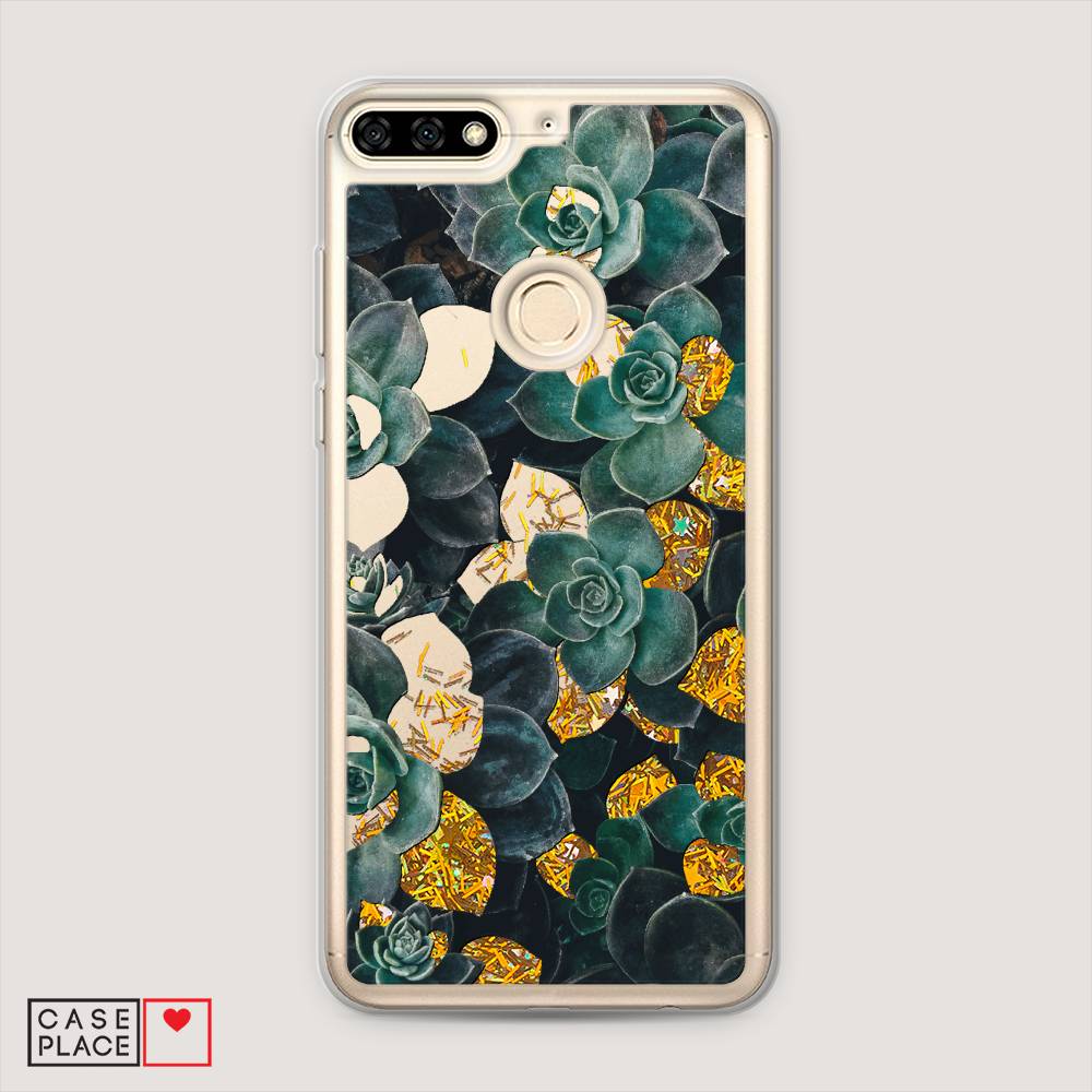 

Чехол Awog на Honor 7C "Сукуленты цветные", Зеленый, 64590-1