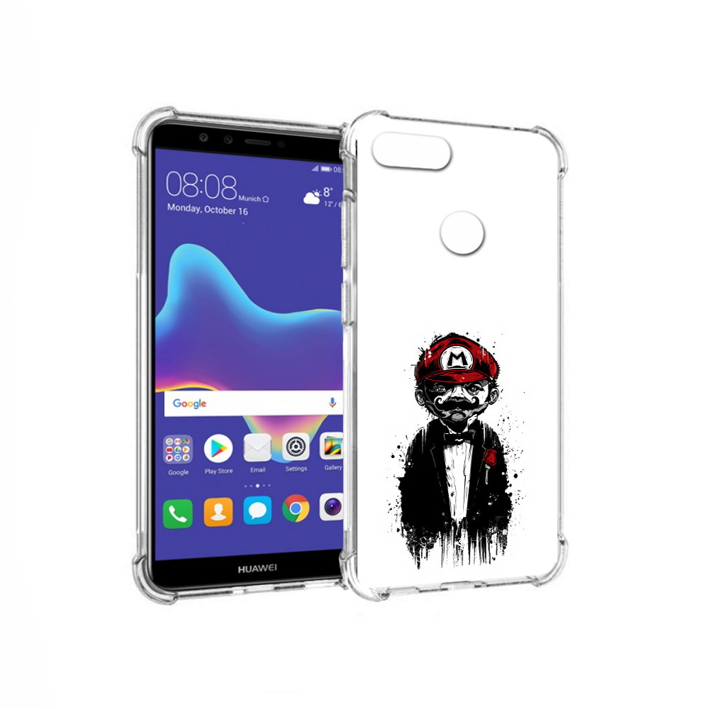 

Чехол MyPads Tocco для Huawei Enjoy 8 Plus марио (PT108787.33.458), Прозрачный, Tocco