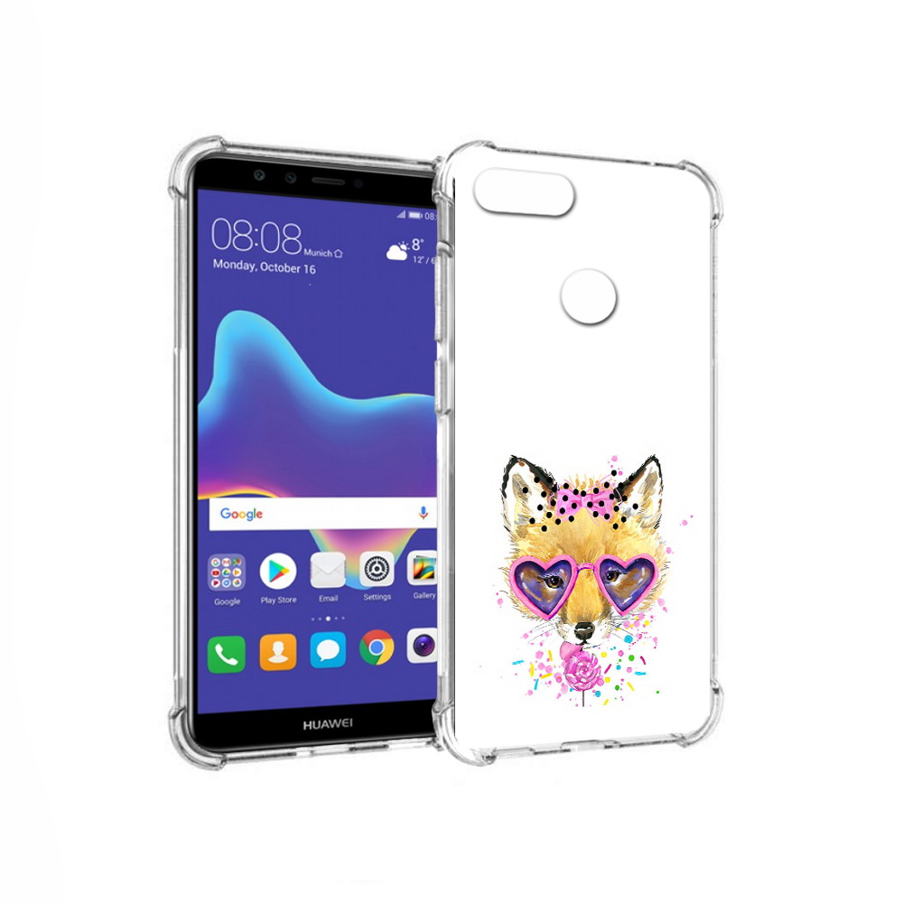 Чехол MyPads Tocco для Huawei Enjoy 8 Plus лисенок с бантиком (PT108787.33.441)