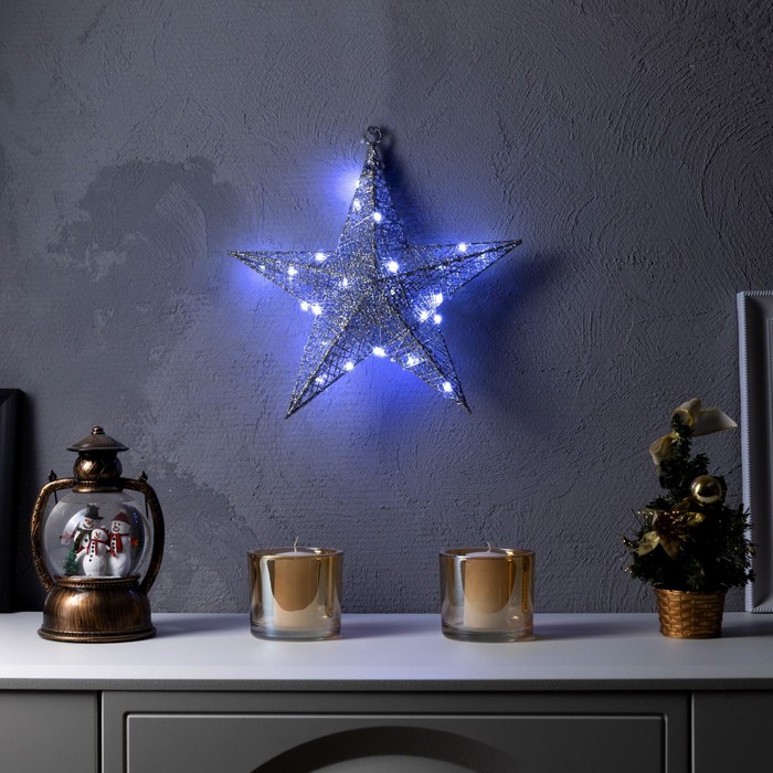 

Световая фигура Luazon Lighting Серебристая звезда 9591247 белый холодный, Серебристая звезда