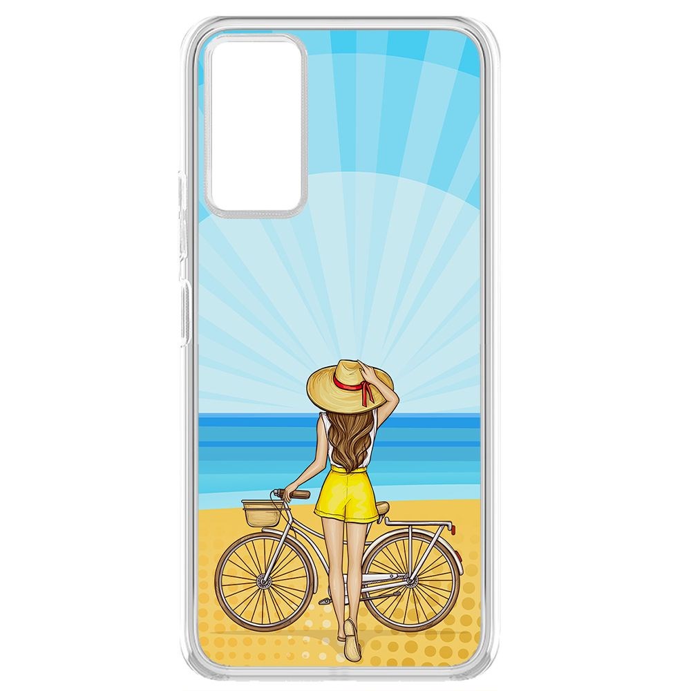 

Чехол-накладка Krutoff Clear Case Шорты женские для Tecno Pova 2, Прозрачный