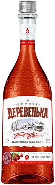 

Настойка Зимняя деревенька Графиня Вишня, 0.25 л