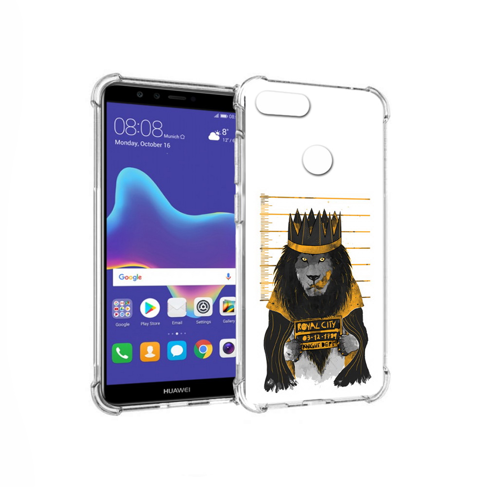 

Чехол MyPads Tocco для Huawei Enjoy 8 Plus лев в законе (PT108787.33.435), Прозрачный, Tocco