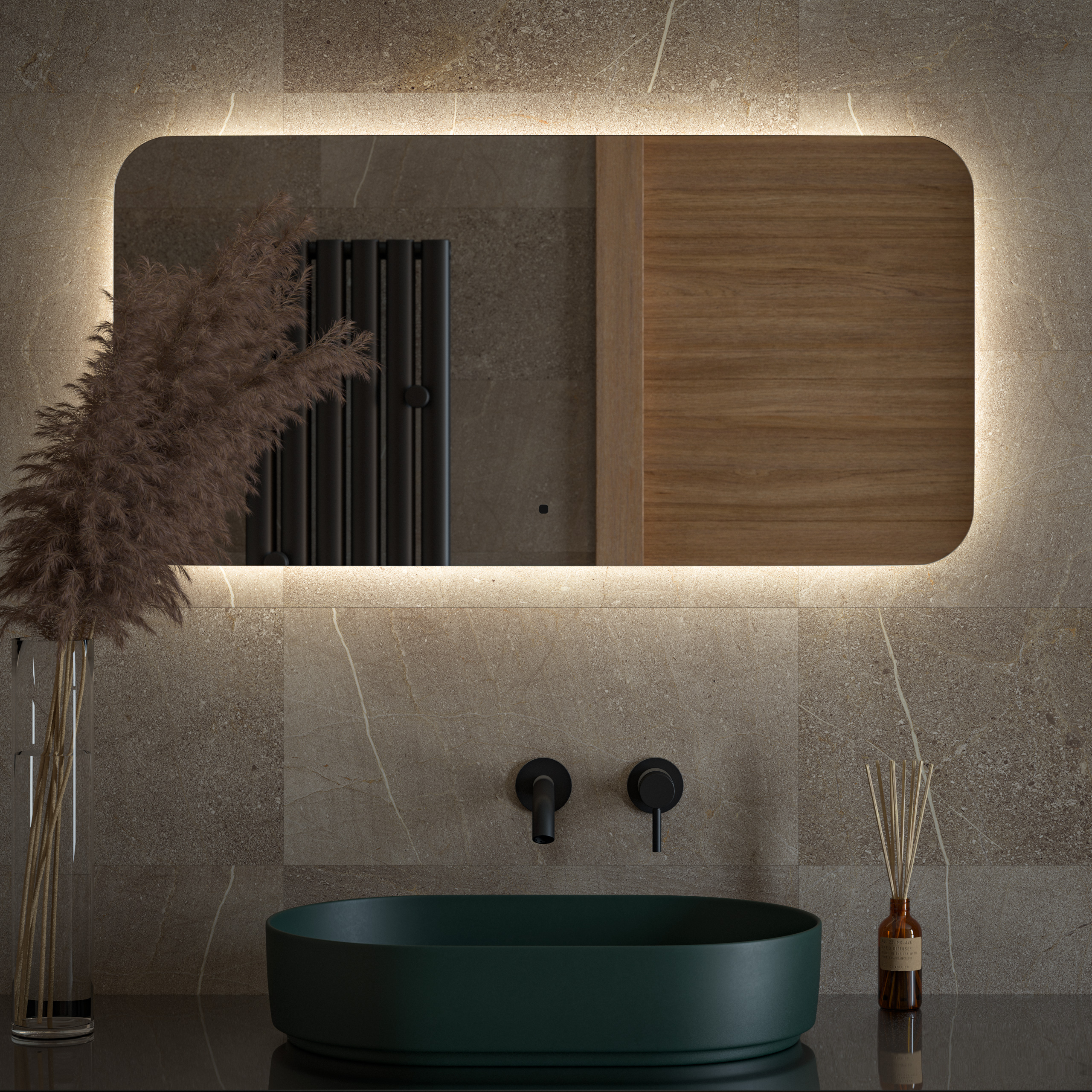 

Зеркало Defesto OPTI DF 2805RH с LED-подсветкой настенное 100x50см, DF 2805RH