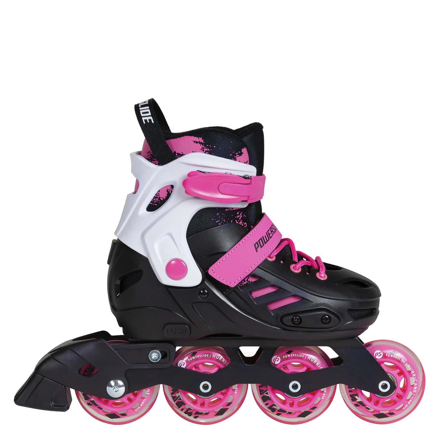 Роликовые коньки Powerslide Khaan Junior Sqd Black-White-Pink 31-34 EU 2024