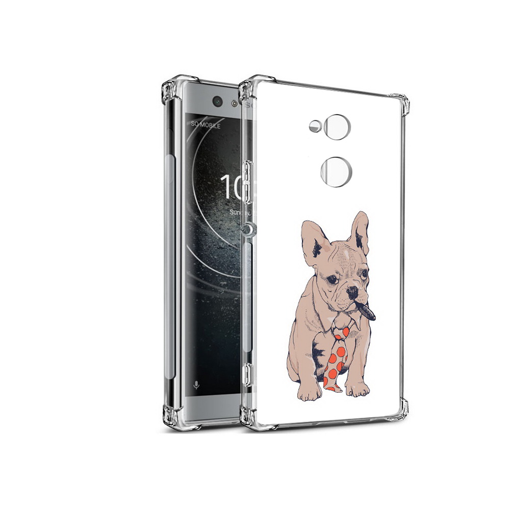 

Чехол MyPads Tocco для Sony Xperia XA2 бульдог с сигарой (PT99627.238.250), Прозрачный, Tocco