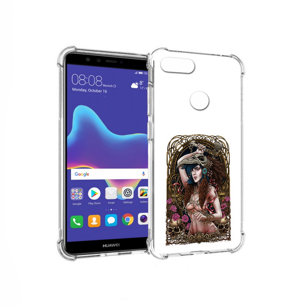 

Чехол MyPads Tocco для Huawei Enjoy 8 Plus красивая девушка рисунок (PT108787.33.407), Прозрачный, Tocco