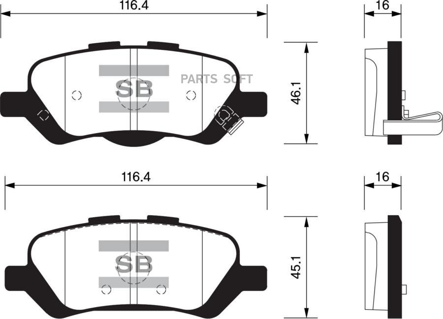 

Колодки Тормозные Toyota Venza 08- Задние Sangsin brake арт. SP1459