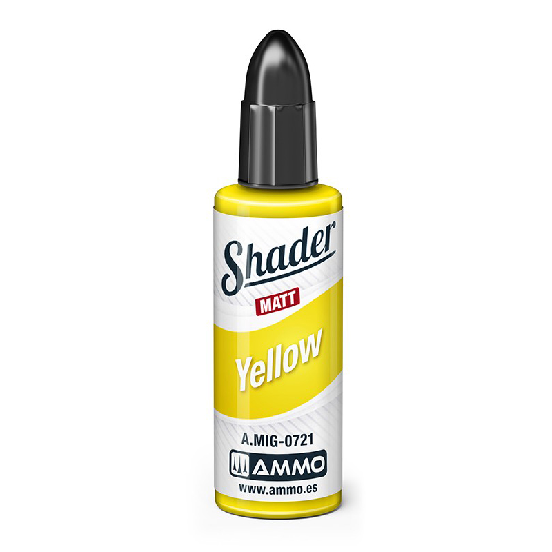 

Акриловая краска Ammo Mig Матовый шейдер Желтый / Matt shader Yellow AMIG0721
