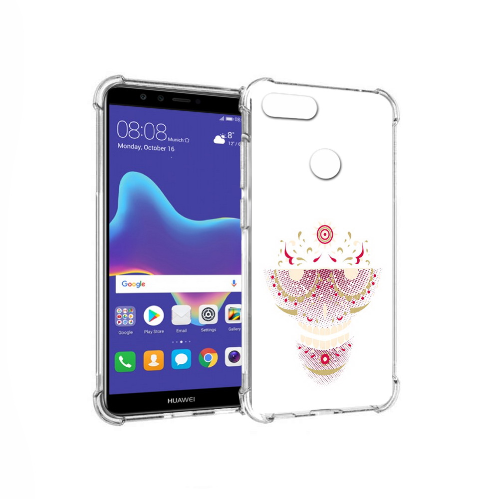 Чехол MyPads Tocco для Huawei Enjoy 8 Plus карнавальный скелет абстракция