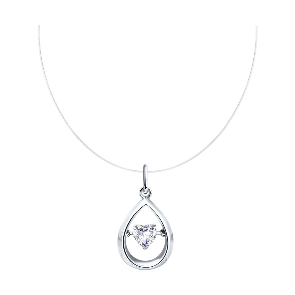 

Колье из серебра с фианитом 38 см SOKOLOV 89070010, 89070010