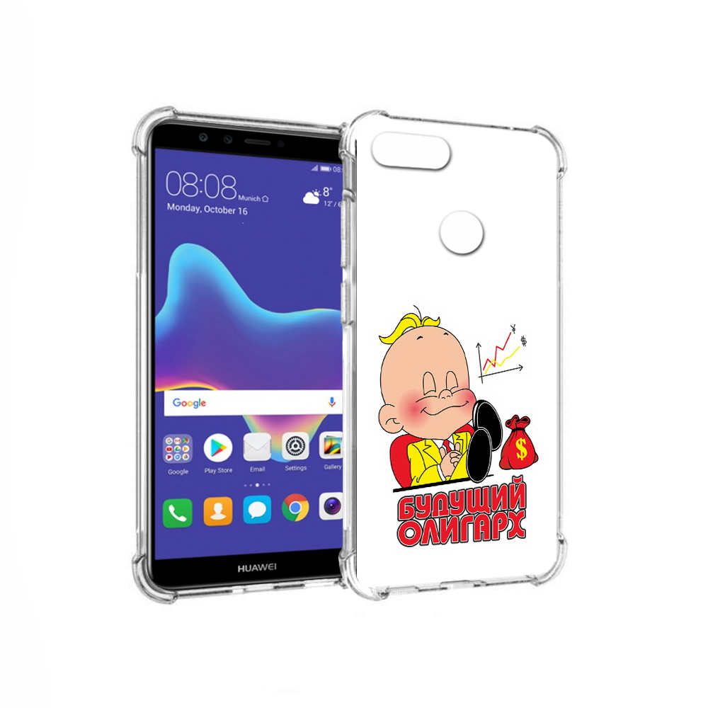 

Чехол MyPads Tocco для Huawei Enjoy 8 Plus Будущий олигарх (PT108787.33.37), Прозрачный, Tocco