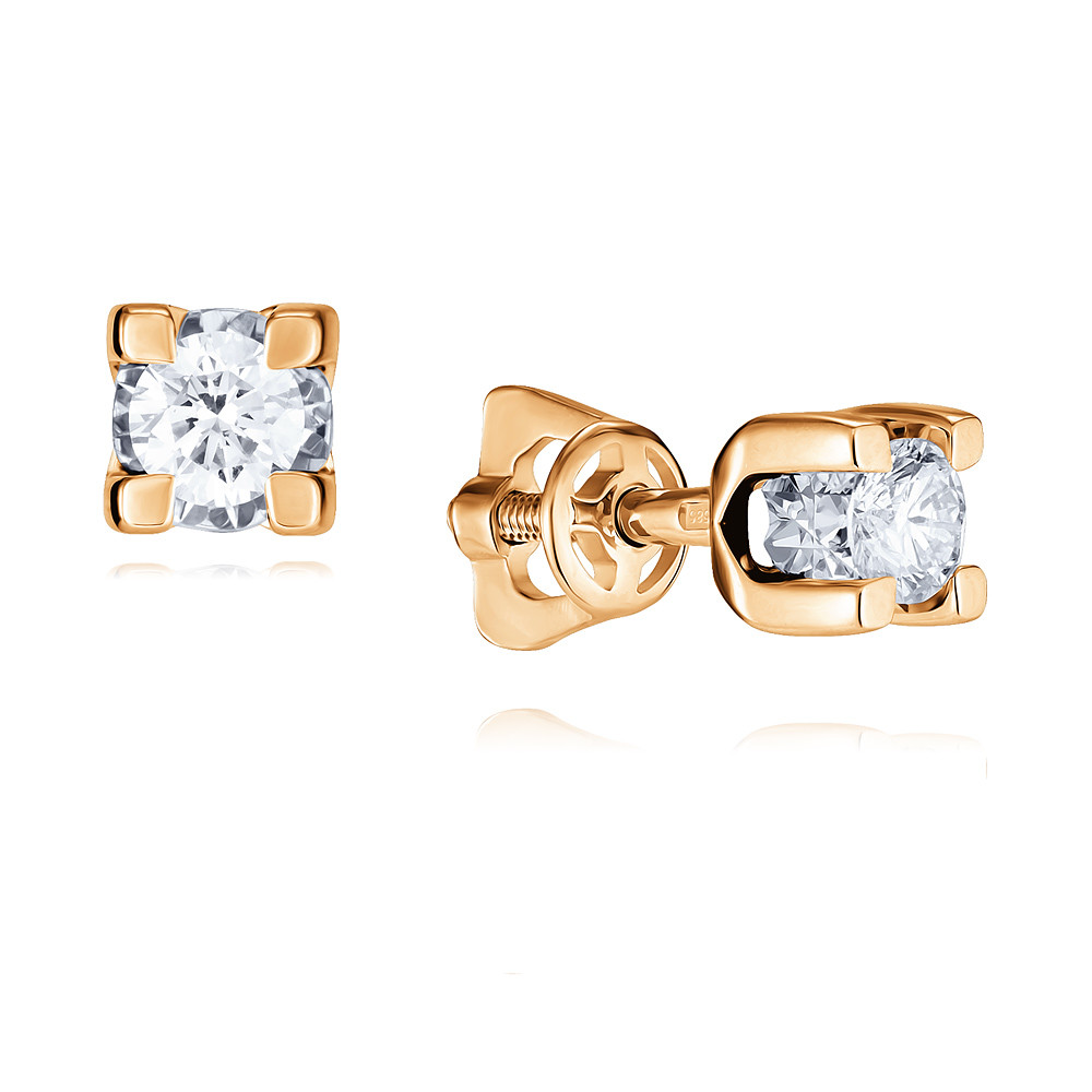 

Серьги из красного золота с бриллиантом ADAMAS 21037108/01-А507Д-41, 21037108/01-А507Д-41