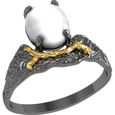 

Кольцо из серебра с кошачьим глазом р. 18,5 ПРИВОЛЖСКИЙ ЮВЕЛИР 297777-KG54, 297777-KG54