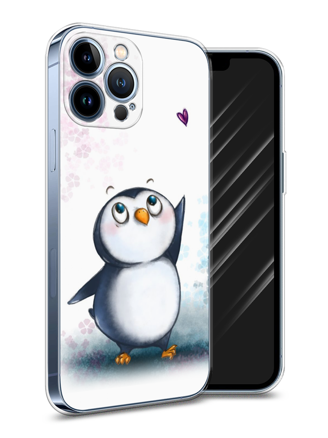 

Чехол Awog на Apple iPhone 13 Pro Max / Айфон 13 Pro Max "Пингвин и сердечко", Разноцветный, 14450-1