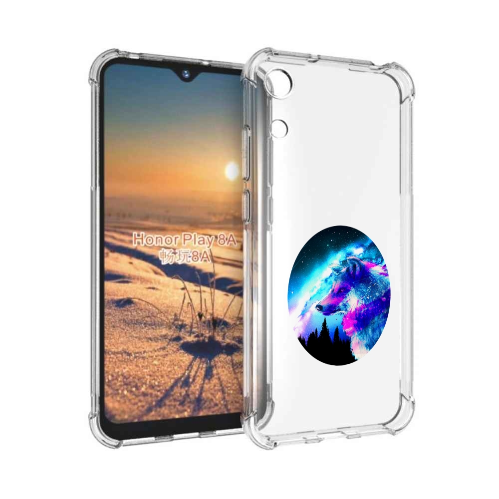 

Чехол бампер MyPads голубой волк для Honor 8A., Прозрачный, Tocco
