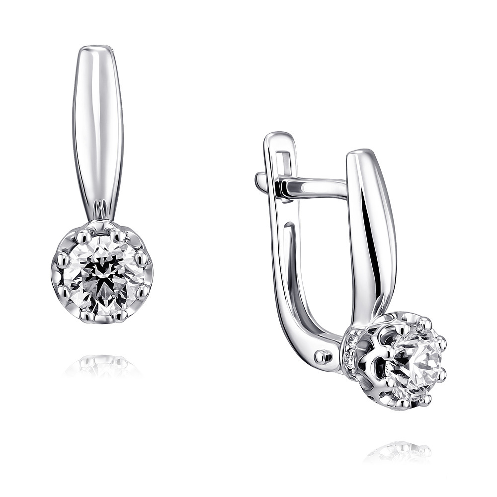 

Серьги из белого золота с бриллиантом ADAMAS 24037103/01-А51Д-41, 24037103/01-А51Д-41