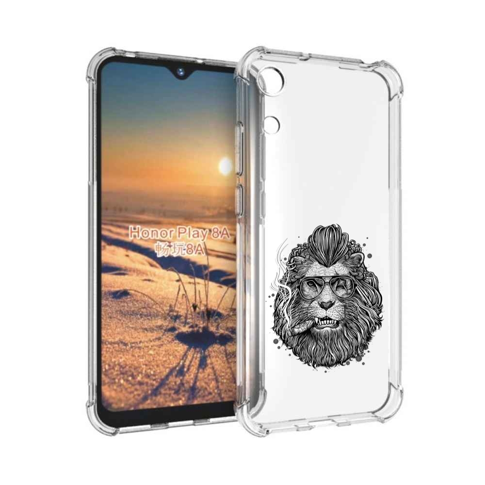 

Чехол бампер MyPads курящий лев для Honor 8A., Прозрачный, Tocco