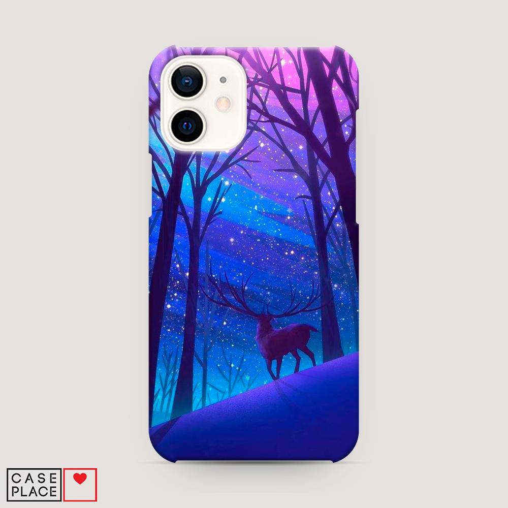 

Пластиковый чехол "Северный олень" на Apple iPhone 12 mini, 12620-1