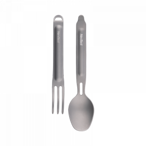 фото Походный набор столовых приборов nextool outdoor titanium fork&spoon gray